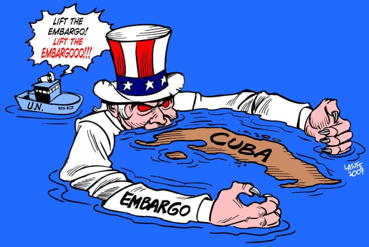 Cuba Embargo Cartoon